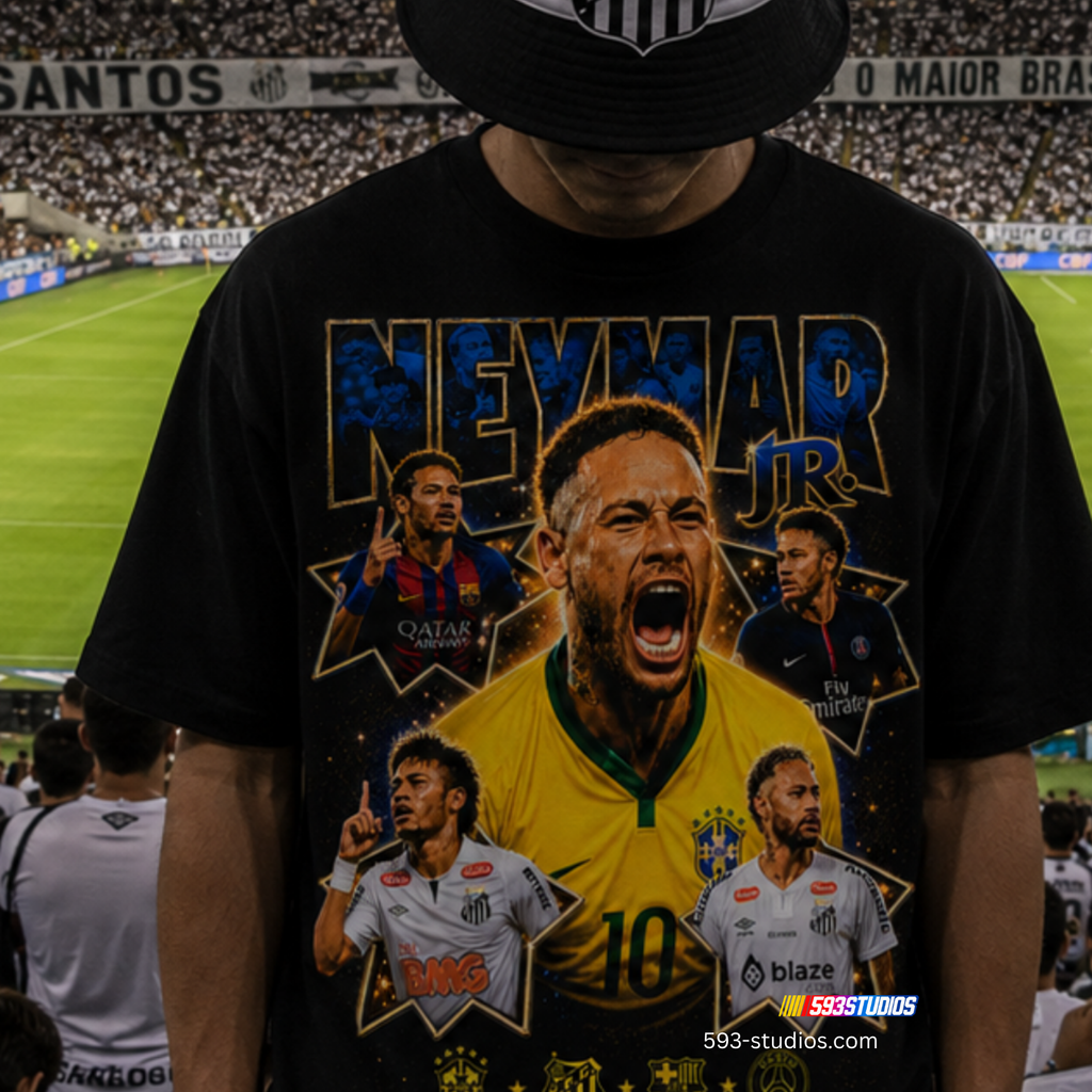 Neymar Jr. — Legacy Collage | Black Graphic Tee