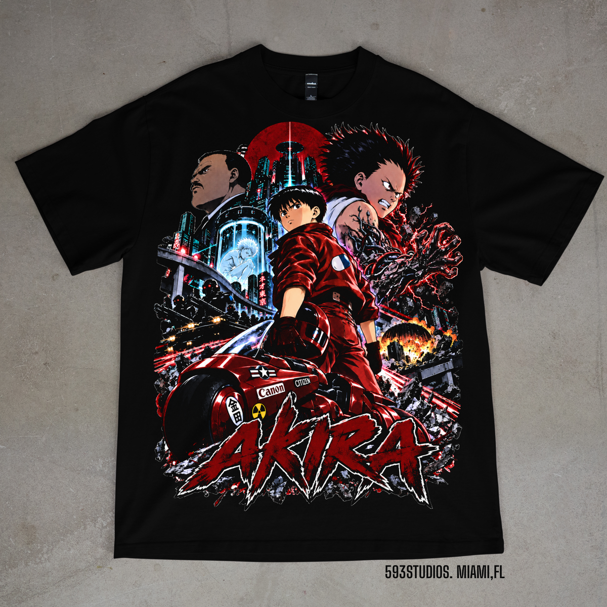 Akira Black Shaka Wear Graphic Tee | 593 STUDIOS