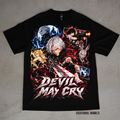 Devil May Cry graphic on a black Shaka Wear T-shirt