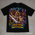 He-Man — Masters of the Universe graphic on a black T-shirt