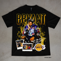 Kobe Bryant — Lakers Collage graphic on a black T-shirt