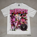 Lionel Messi — Inter Miami Collage graphic on a white T-shirt