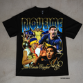 Juan Roman Riquelme — Boca Collage graphic on a black T-shirt
