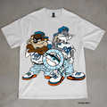 Taz and Bugs Bunny — Florida Marlins Graphic graphic on a white T-shirt